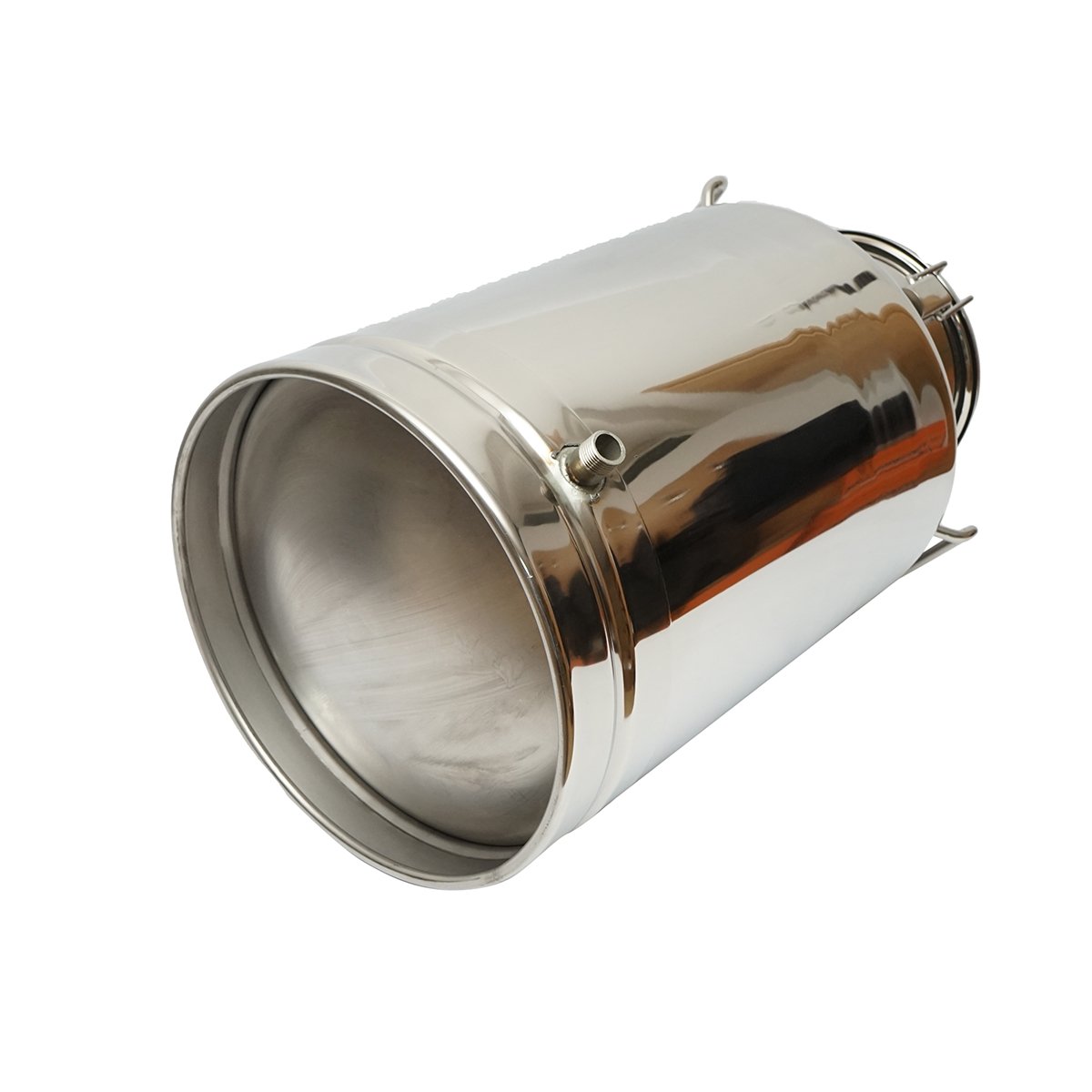 Bidon de inox pentru lapte cu capac 40L cu robinet aparat de muls vaci Breckner Germany